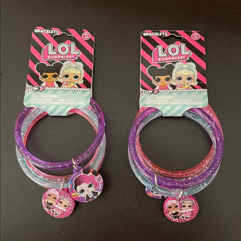 GIRLS - 2 NEW LOL Surprise bangle Bracelets for Easter basket